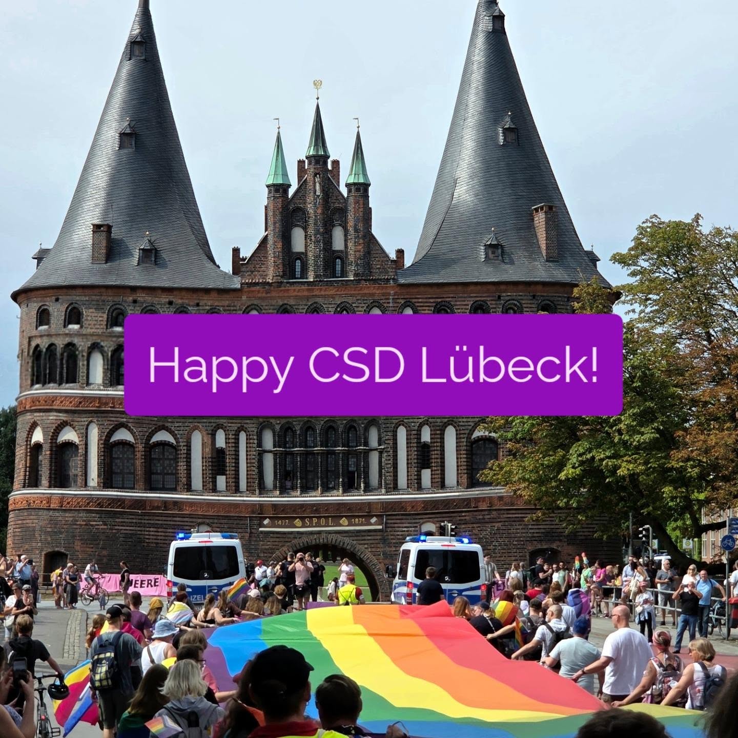 Happy CSD Lübeck! The bravest thing you can be is yourself. Happy celebrations everyone & together we stand stronger #unverhandelbar